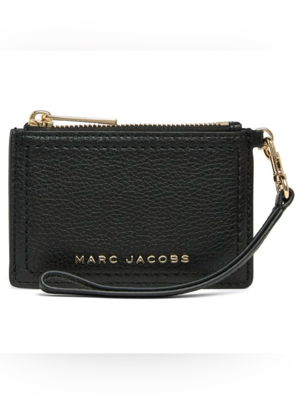 Marc Jacobs Groove Top Zip ID Card Wallet Key Fob Holder Wristlet ~NWT~ Black
